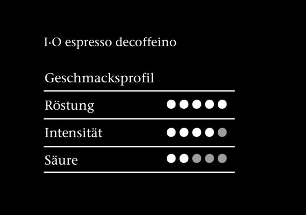 I·O espresso decoffeino, Dose, ganze Bohne (200 g)